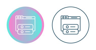 Windows sunucu simgeleri ayarlandı, vektör illüstrasyonu