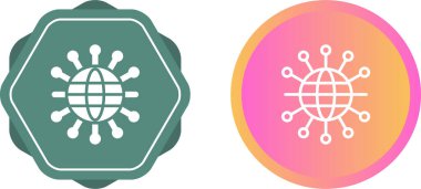 Ağ Topolojisi web simgesi vektör çizimi