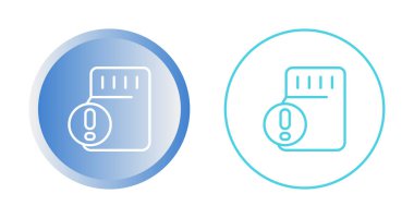 Beyaz arkaplan üzerinde uyarı işaretleri olan sd kartları kümesi, vektör illüstrasyonu  