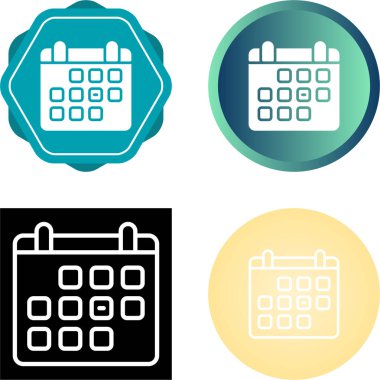 Takvim Icons set, vektör çizim