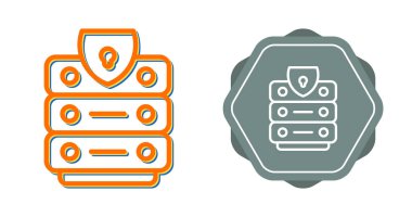 Birçok amaç için sunucu simgesi vektör çizim logo şablonu. Beyaz arkaplanda izole.