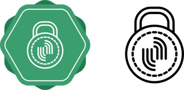 kombinasyon kilit mekanizması simgeleri ayarlandı. vektör 