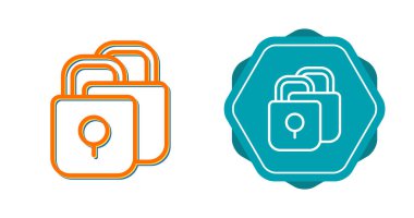 Beyaz Arkaplanda İki Asma Kilit Simgesi