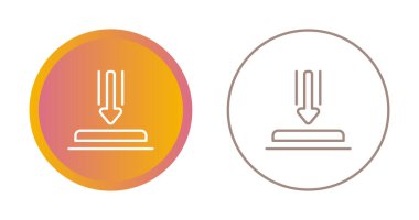 Basit ağ simgeleri. Dosya ve oklarla düğmeler indiriliyor 