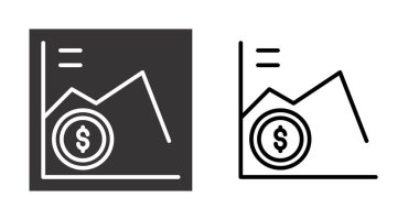 Beyaz arkaplanda izole edilmiş düşen grafik simgeleri dizisi