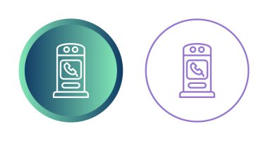 Retro telefon simgesi vektör illüstrasyonu 