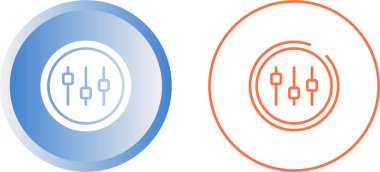 Müzik eşitleyici simgeleri ayarlandı, vektör illüstrasyonu