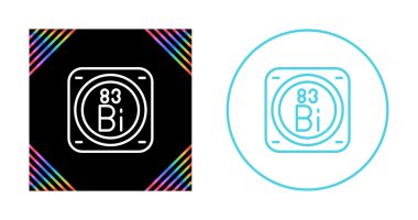 Bizmut kimyasal element simgeleri vektör illüstrasyonu
