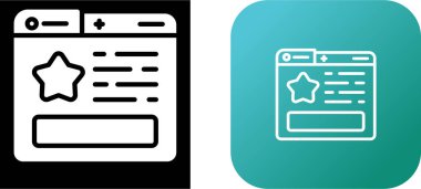 Satır tarayıcı pencerelerini yıldız simgeleriyle ayarla. vektör illüstrasyonu     