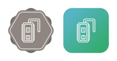 Elektrik soket vektör simgesi. Kablo ağ filtresi sembolü