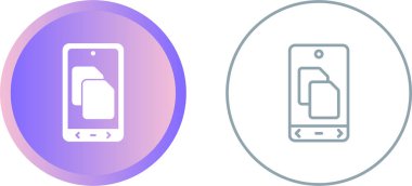 akıllı telefon simgeleri ayarlandı, vektör illüstrasyonu basit tasarım