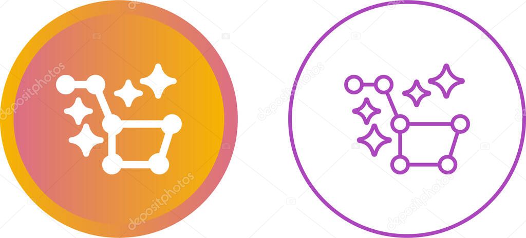 Vector illustration of the Constellation Ursa Major icon on white background