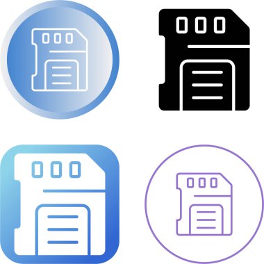 Beyaz arkaplandaki hafıza kartı simgelerinin web kümesi