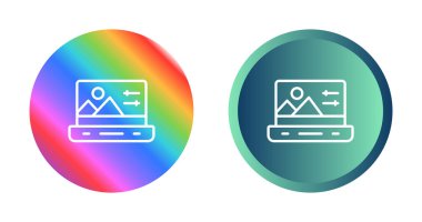 ekran simgeleri üzerindeki resim, vektör illüstrasyonu