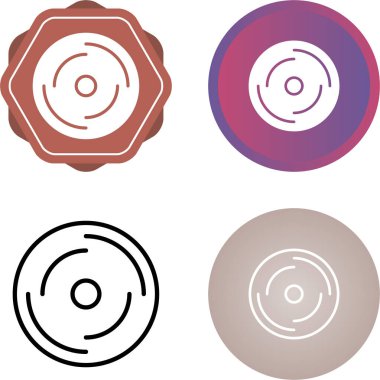 cd disk web simgesi vektör çizimi