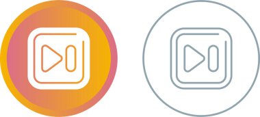 Müzik çalar düğmesi simgeleri. Sembolleri duraklat. Vektör illüstrasyonu