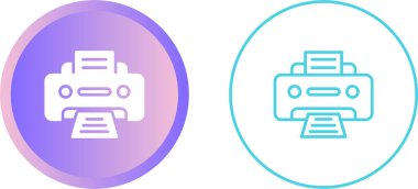 Yazıcı simgeleri, basit vektör tasarımı 