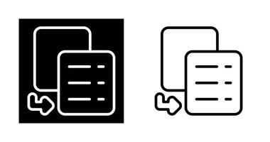 Oku ve yatay çizgileri içeren üstüste binen kareler