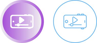 çalma simgelerine sahip cep telefonu beyaz arkaplanda izole edildi.