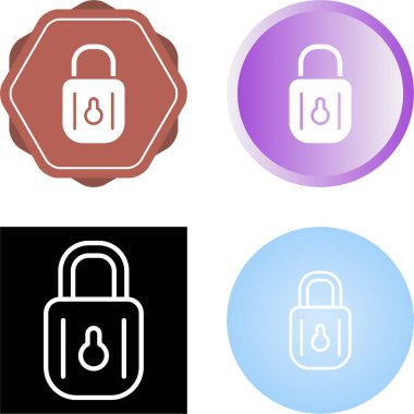 asma kilit simgeleri beyaz arkaplanda ayarlandı