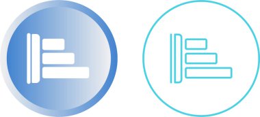 Sol hizalama simgeleri vektör resimleme kümesi 