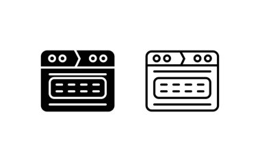 Arayüz vektör çizgisi simgesinin kümesi