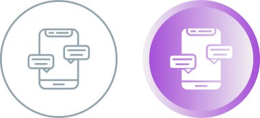 İleti simgeleri ayarlandı, vektör illüstrasyonu