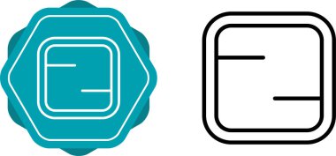 kare simge işareti vektör illüstrasyonu 