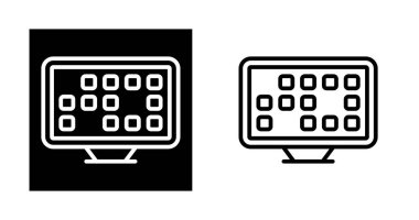 Beyaz arkaplanda izole edilmiş piksel oyun simgelerine sahip bilgisayar ekranları, vektör illüstrasyonu     