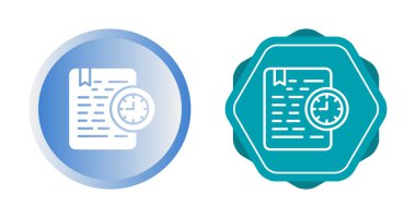 Belge Zamanaşımı simgeleri ayarlandı, vektör illüstrasyonu
