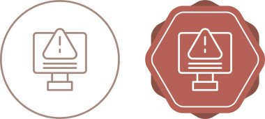 Satır bilgisayarlarını ünlem işareti vektör illüstrasyonu ile ayarla 