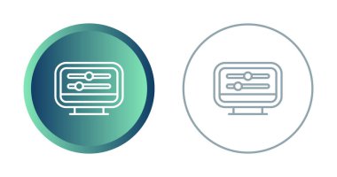 Masaüstü Bilgisayar Modern Simgesi Beyaz Arkaplanda İzole Edildi