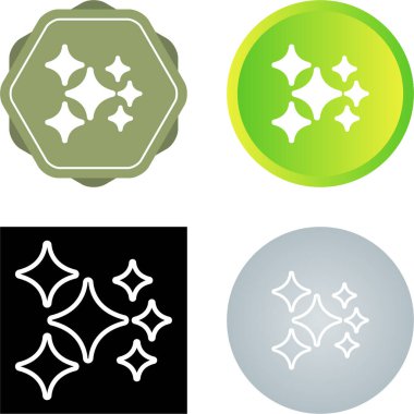 Beyaz Arkaplanda Yıldız Simgeleri Ayarlandı