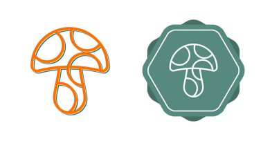 Mantarlar. Web simgeleri basit resimleme       