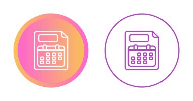 Takvim Icons set, vektör çizim