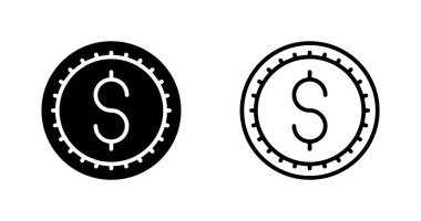 Dolar simgesi kümesi, vektör illüstrasyonu 