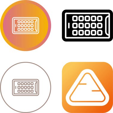 Elektronik kilit ve düğmeler ile güvenli, vektör illüstrasyonu  