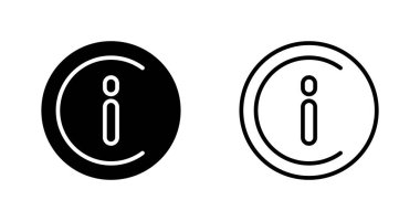 bilgi yuvarlak düğme simgeleri ayarlandı