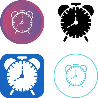 Alarm saat simgeleri ayarlandı, vektör çizimi 