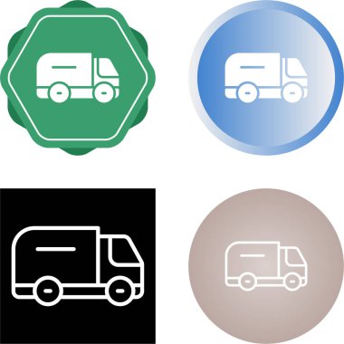 dağıtım van simgesi vektör illüstrasyon tasarımı