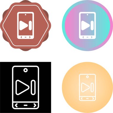 akıllı telefon simgeleri ayarlandı, vektör illüstrasyonu basit tasarım