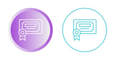 Sertifika simgeleri ayarlandı. vektör illüstrasyonu