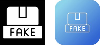 Sahte Ürünler, sahte ikonlar vektör illüstrasyonu 