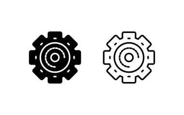 Dişli web simge vektör çizim