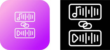 Beyaz arkaplanda dijital ses çizgileri simgeleri, vektör illüstrasyonu