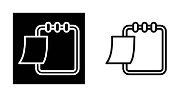 Masa Takvimi Simgesi. Satır Biçimi İşareti, Beyaz Üzerine İzole Edilmiş Vektör 