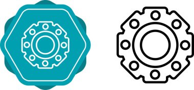 Basit bir fındık izole edilmiş simge setinin düz tasarım çizimi, naylon kilit somun vektör simgeleri ile düzenlenebilir vuruş