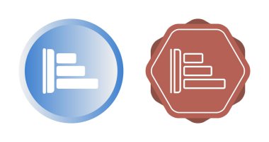 Sol hizalama simgeleri vektör resimleme kümesi 