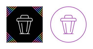 Çöp kutusu simgesinin vektör illüstrasyonu
