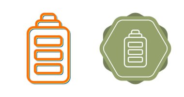 Batarya ikonları tasarım vektör çizimi